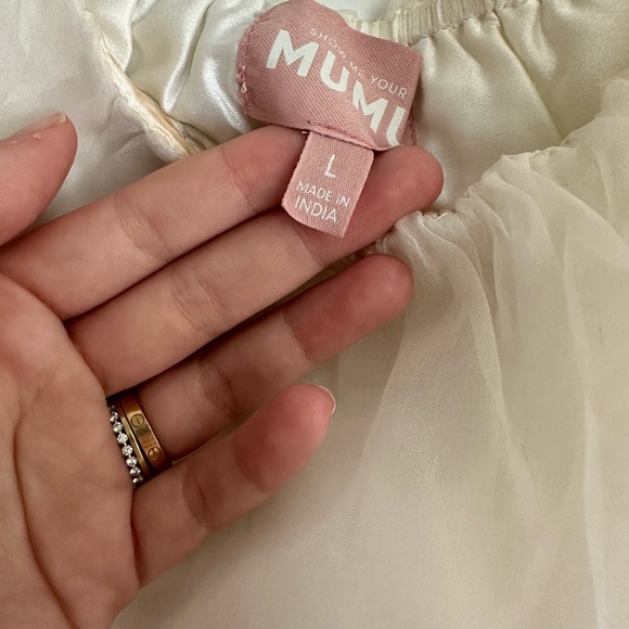 Show Me Your Mumu Rossella Ruffle Top White Organza - Picture 2 of 2